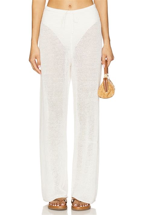 onia Linen Knit Drawstring Pant in White | REVOLVE