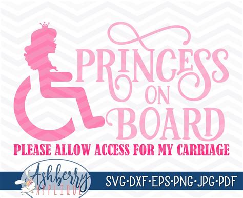 Buy Princess on Board SVG/DXF Cut File Instant Download Online in India ...