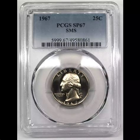1967 Washington Quarter PCGS SP-67 SMS - Old Pueblo Coin