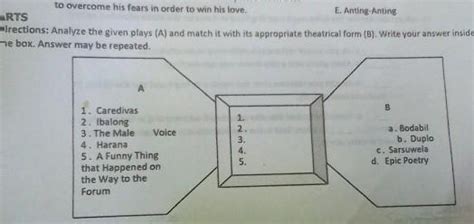 analyze the given place a and match it with its appropriated racal form ...