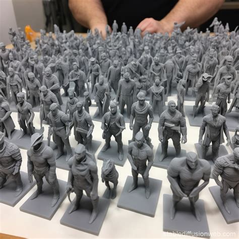 Detailed 3D Printed Figurines | Stable Diffusion Online