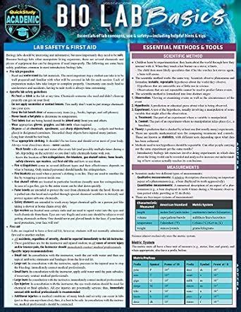 Buy Bio Lab Basics: A Quickstudy Laminated Reference Guide Book Online ...