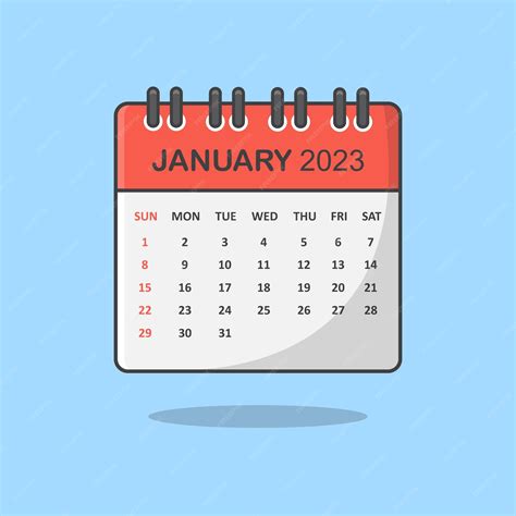January Calendar Clip Art