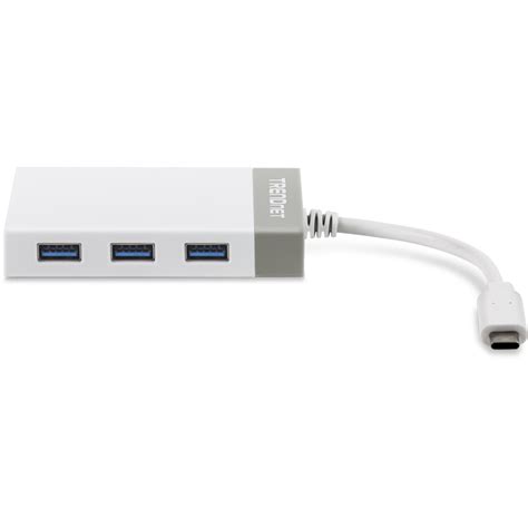 TRENDnet's USB-C to Gigabit Adapter + USB Hub, model TUC-ETGH3