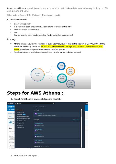Amazon Athena - Athena is a Server ETL (Extract, Transform, Load ...