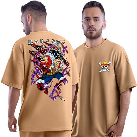 Luffy Taupe Unisex Oversized T-Shirt – Dudeme