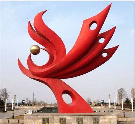 不锈钢公园抽象金凤凰 - 卓景雕塑公司