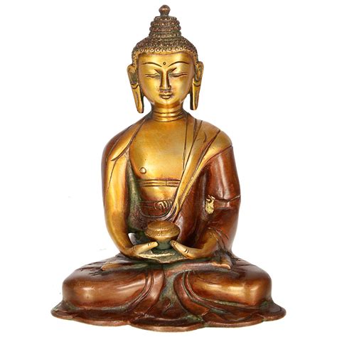Buy Kapasi Handicrafts Lord Buddha Brass Statue/God Buddh Figurines ...