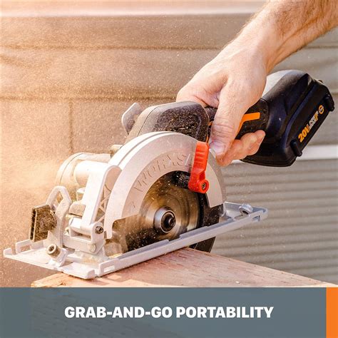 Buy Worx WX531L 20V WORXSAW 4.5 Cordless Compact Circular Saw Online at ...