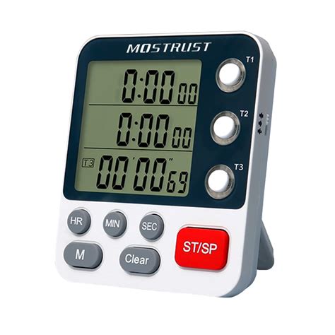 Buy MOSTRUST Digital Dual Kitchen Timer, 3 Channels Count UP/Down Timer ...