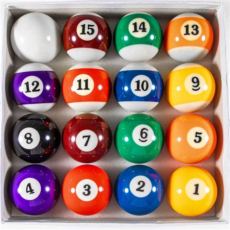 Amazon.com : YDDS Billiard Balls Set 2-1/4" Regulation Size Pool Table ...