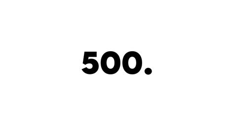 500. - YouTube