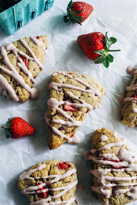 Fresh Strawberry Scones with Strawberry Cashew Cream - Making Thyme for ...