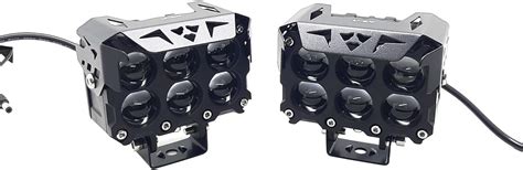 LIU HJG 7 LED Round White Fog Light With Yellow Cap (70W) With Wiring ...