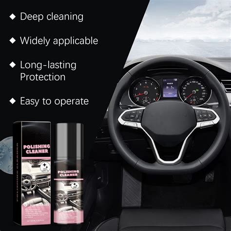 2pc 100ml Car Interior Cleaner Vehicle Interior Polish Detailer Spray Total Car Interior Cleaner ...