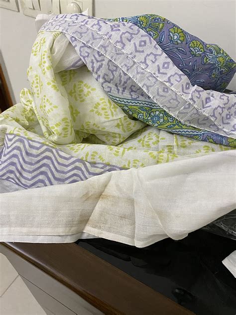 Vbuyz Women's Floral Print & Gota Patti Work Straight Cotton Lavender ...