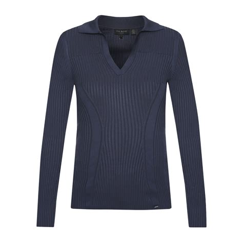 Buy Ted Baker Navy Self Striped Sweater Online - 626944 | The Collective