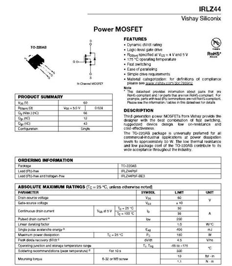 【37】IRFZ44N N-CH MOSFET 55V 49A IRLZ44N 5V驅動 | Yahoo拍賣