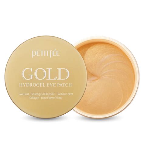PETITfÉE 24k GOLD HYDROGEL KOREAN EYE PATCHES for Puffy Eyes, Under-eye ...