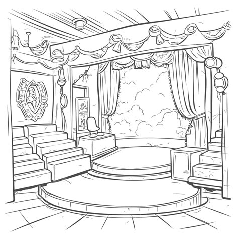 Theatre Stage Drawing