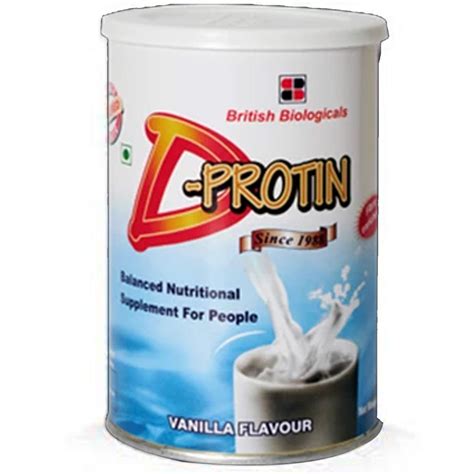 D-Protin Vanilla Flavoured Powder, 200 gm Tin Price, Uses, Side Effects ...