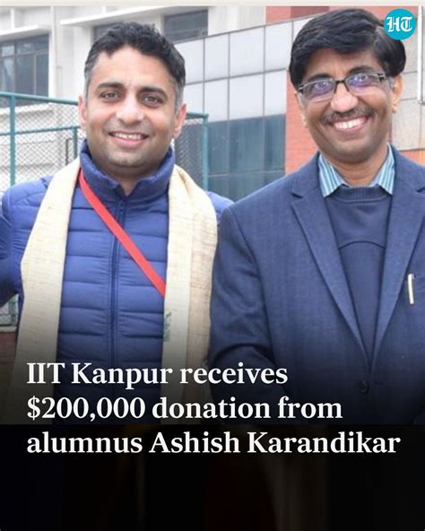 Indian Institute of Technology (IIT) Kanpur alumnus Ashish Karandikar ...
