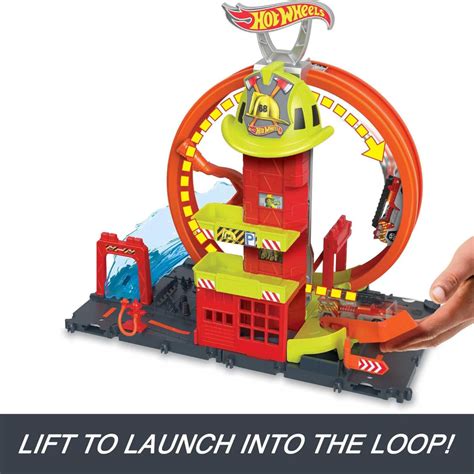 Hot Wheels City Super Loop Fire Station Playset — Toycra