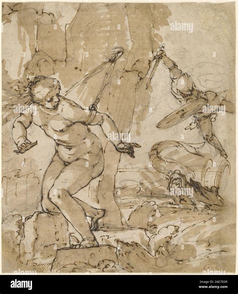 Engraving of Perseus and Andromeda by Bartolommeo Gagliardo, showing ...