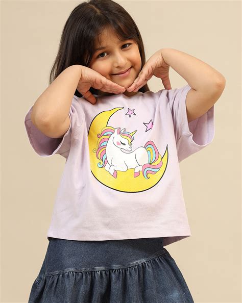 Unicorns Boxy Fit Tshirt Girls – Kidsville
