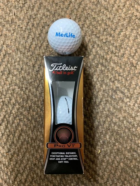 Buy Titleist Pro V1 Golf Ball 3-Pack with Met Life Logo - New Online at ...
