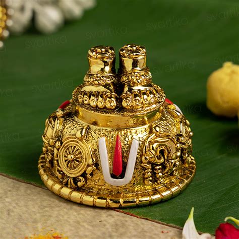 Buy Svastika Lord Balaji Charan for Pooja Room & Car Dashboard | 24K ...