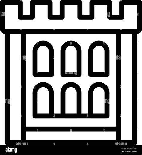 Belvedere house icon outline vector. Vienna palace. Historical heritage building Stock Vector ...
