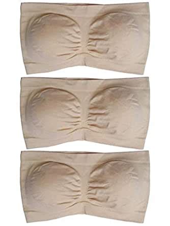 Buy Firstwish Women's Seamless Non Padded Non Wired Bra Skin (Pack of 3 ...