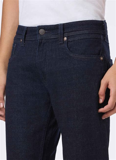 Men Blue Mid Rise Straight Fit Stretchable Jeans | Pepe Jeans India