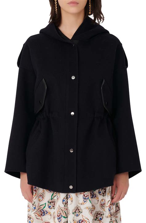 Maje Hooded Wool Blend Coat, $640 | Nordstrom | Lookastic