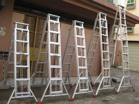（中型）铝合金梯子叉梯加宽加厚全加固加强工程人字梯合页折叠梯-阿里巴巴