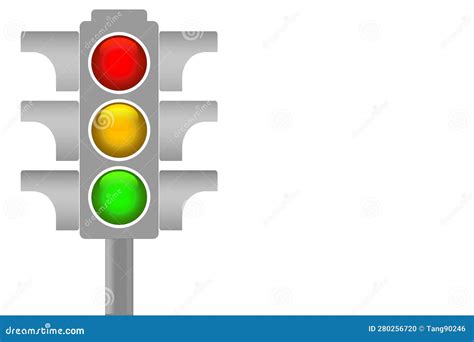 Traffic Lights Isolated on White Background Stock Illustration ...