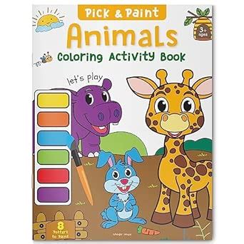Pick and Paint Coloring Activity Book For Kids: Animals : Wonder House ...