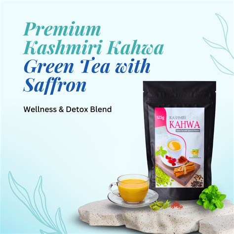 Chaidhara Premium Kashmiri Kahwa Green Tea with Saffron | Wellness & D ...