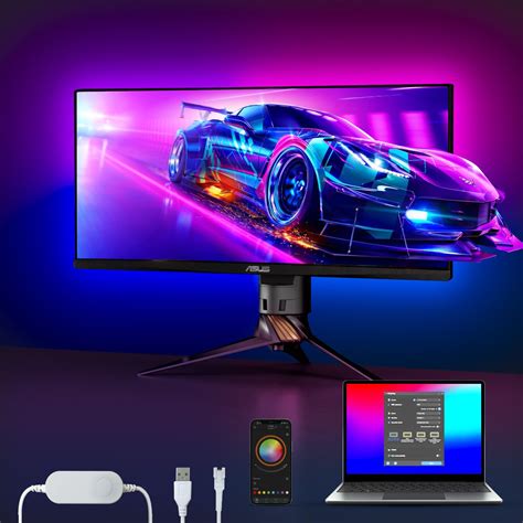 Buy HAMLITE Led Lights for Monitor, Monitor Backlight for 17-32 Inch ...