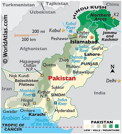 Pakistan Maps & Facts | Pakistan map, Pakistan, Physical map