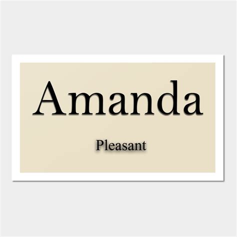 Amanda Name Meaning Art Print