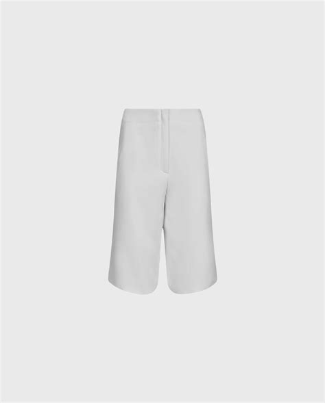 PRESTON BERMUDA White High Waisted Bermuda Shorts | ANNE FONTAINE