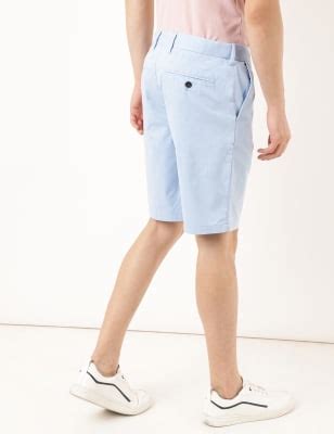 Cotton Mix Plain Regular Fit Shorts