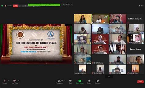 Sri Sri Ravi Shankar Launched Sri Sri School of CyberPeace