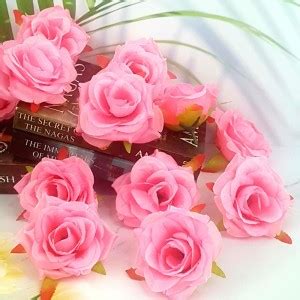 BS AMOR Flowers 12 pcs Baby Pink Shade Roses for DIY Wedding Flower ...