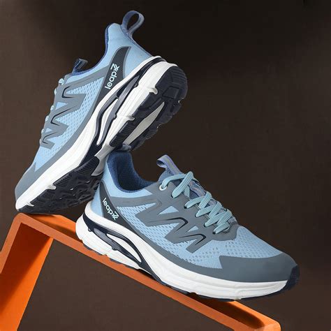 Buy Leap7x Blue Casual Lacing Running Shoes For Men