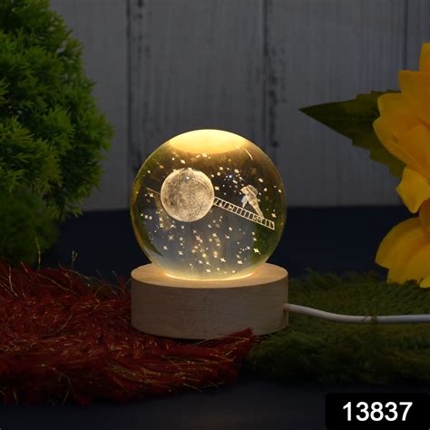 3D Crystal Ball Lamps with Base (1 Pc) – ClickNGreet
