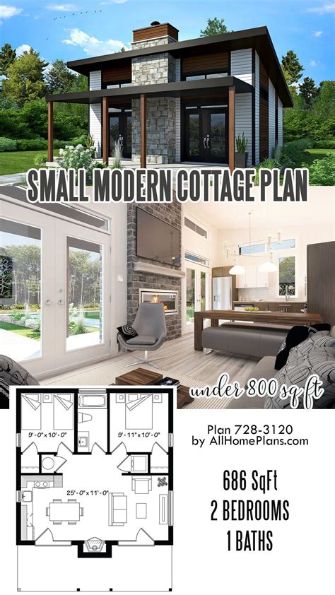 12 Amazing 800 sq ft (or less) House Plans | Guest house plans, Small ...