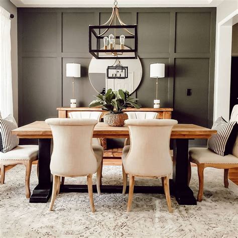 Urbane Bronze Accent Wall Installation in Dining Room